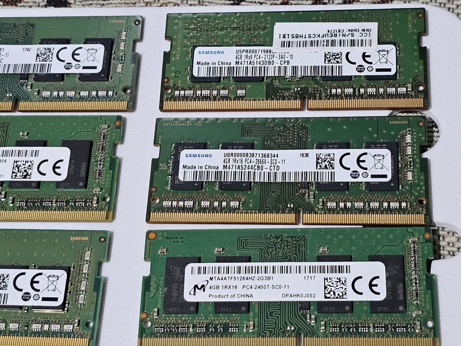 Lot RAM DDR4  sodimm 4GB  / 8GB pc4  pentru laptopuri , diferite frecv