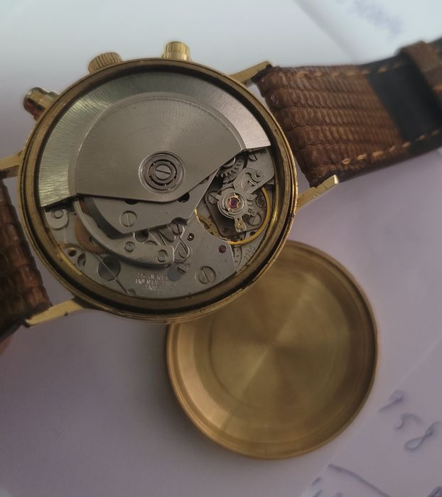 Ceas aur 18k Bulova 7750 automatic cronograf president