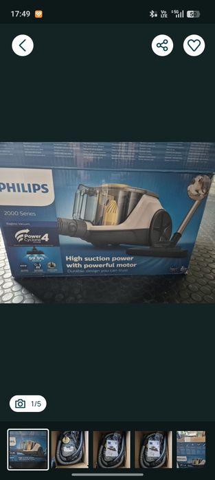Aspirator Philips cyclone4 NOU cu garanție inclusă