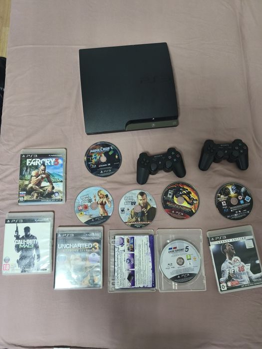 Ps3 slim +11 дисков
