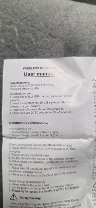 Încărcător wireless dublu ceas+telefon