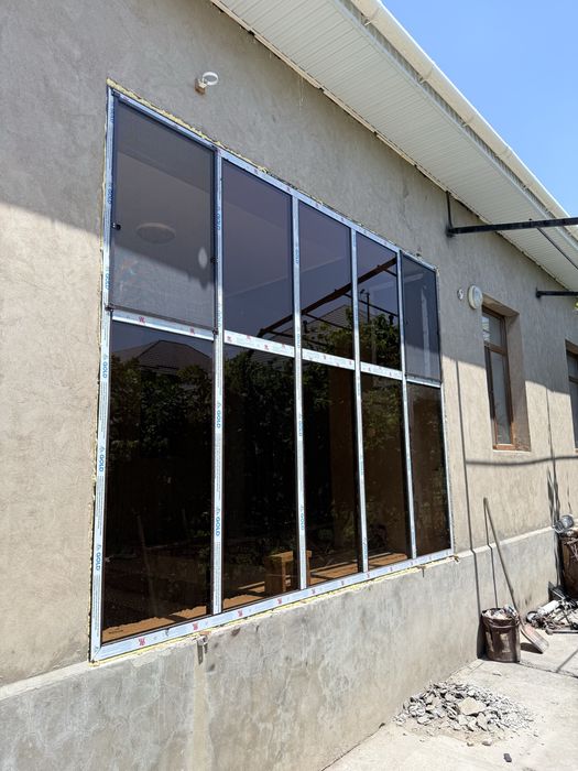 Алюминиевые витражи тёплый серий