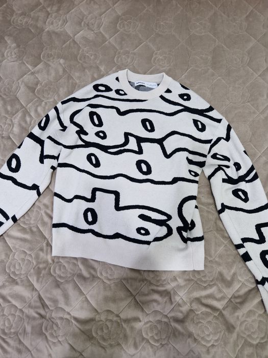 Bluza Bershka alb-negru