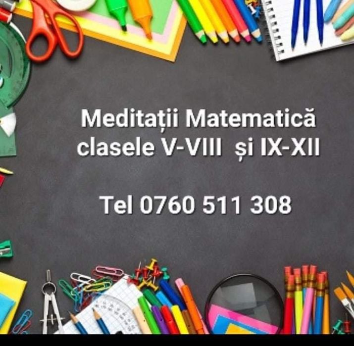 Meditații matematică clasele V-VIII și IX-XII sector 5 Antiaeriană
