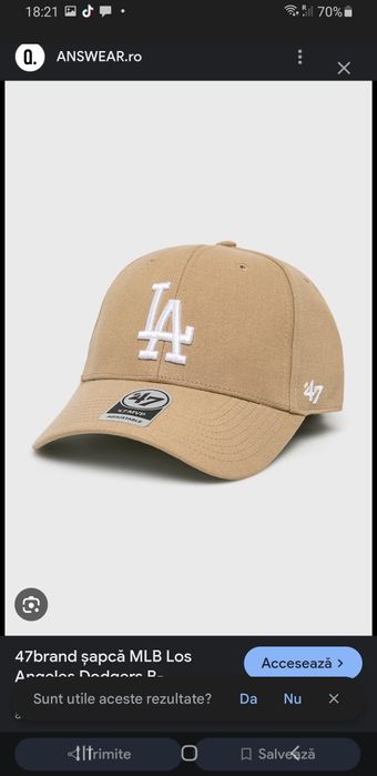 Vând șapcă nu a fost purtată