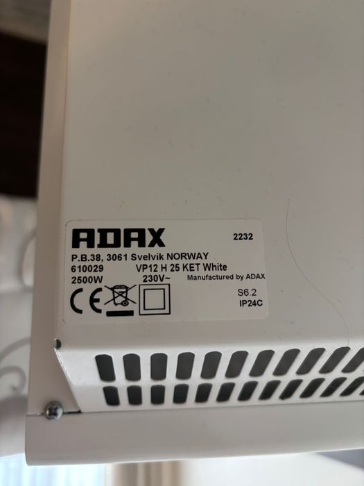 Конвектор ADAX VP12 H 25 2500W