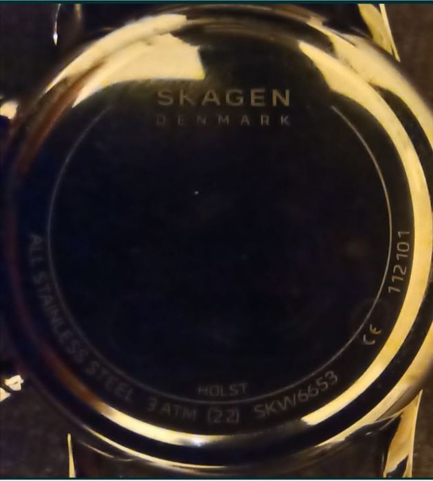 Ceas bărbătesc Skagen Cronograph nou nepurtat brățară metalica / piele