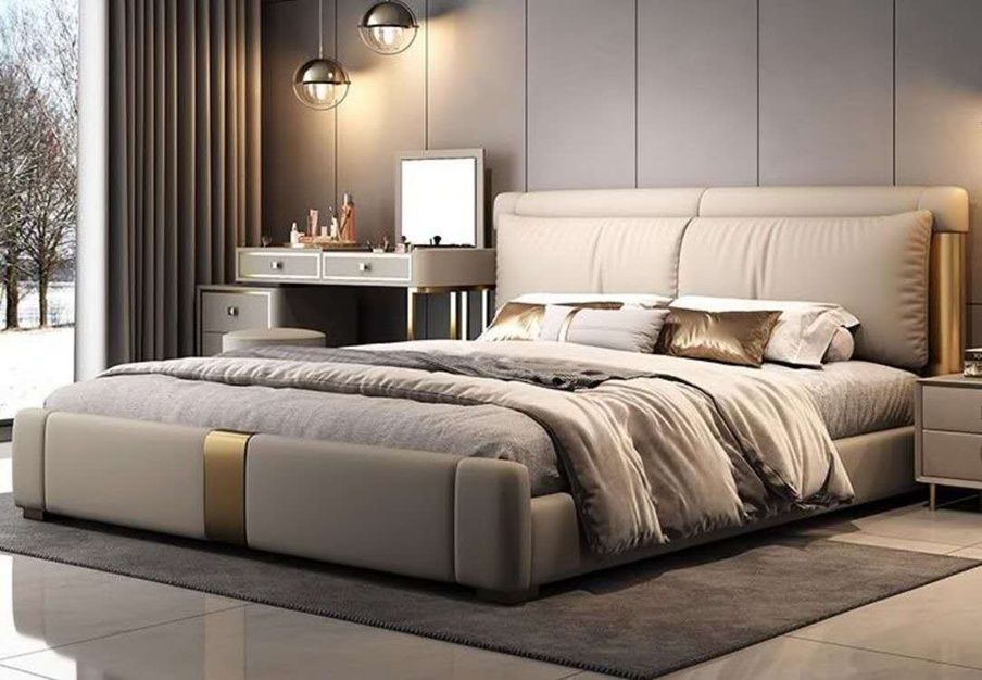 Кровать двуспальная привозная с тумбочками. В наличии