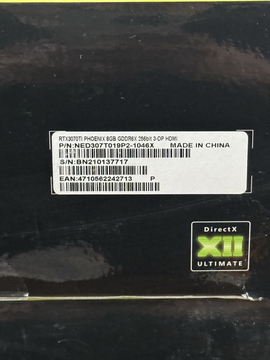 Videokarta 3070ti 8 gb 256bit GDDR6x 13 dona sotiladi igrovoy zalniki