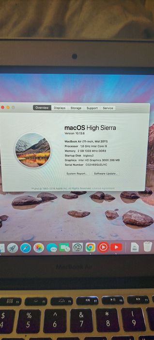 MacBook Air 11" (2011) - Intel i5 / 2GB RAM / 60GB SSD