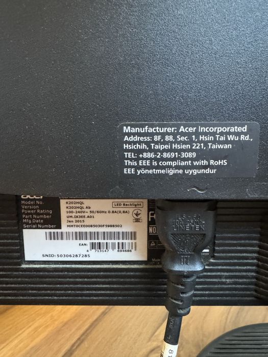 Acer Монитор K202HQL