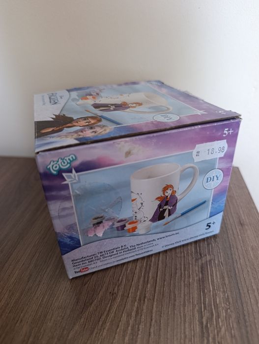 Комплект за оцветяване на порцеланова чаша Frozen (Замръзналото кралство) - Нов