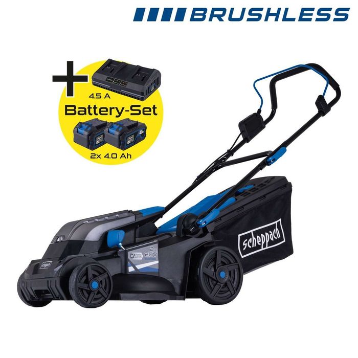 Mașină de tuns gazon scheppach pa acumulator  8 amperi 40v