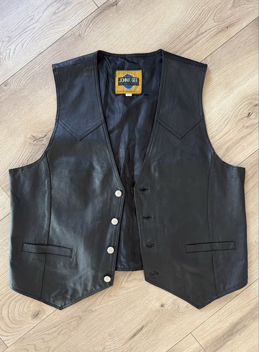 Vesta Piele Naturala JOHN F GEE Porc Nappa Negru Barbati | Marime XL