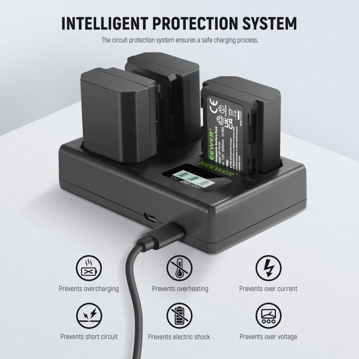 Зарядно NEEWER NP-FZ100 и 3х батерия. Sony. Камера. Фото. Видео