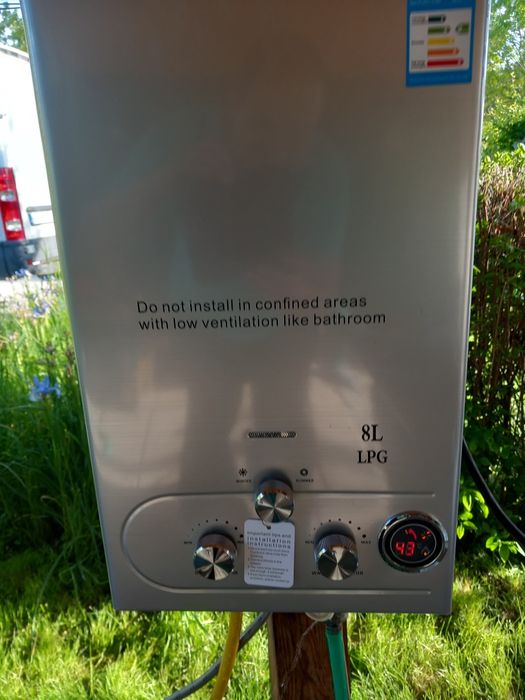 Газов проточен бойлер  18 литра в минута - 36 kW