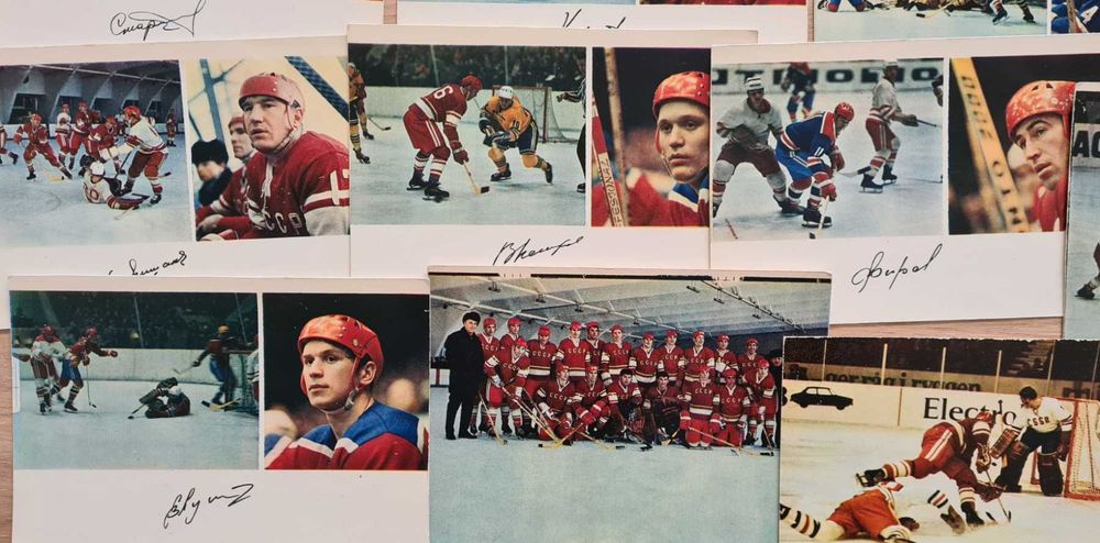 Колекция пощенски картички на хокеисти