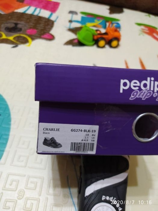 Обувь для маленьких джентльменов американской фирмы Pediped,размер 19