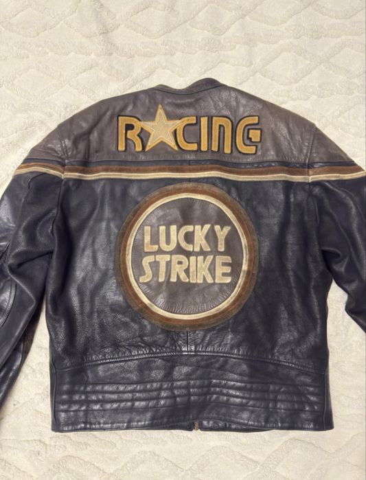 Geaca Biker Lucky Strike Racing XXL piele naturala groasa