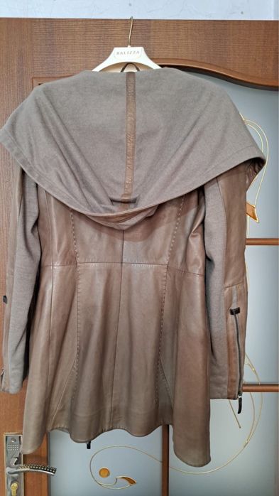 Кожаный плащ-куртка Турция