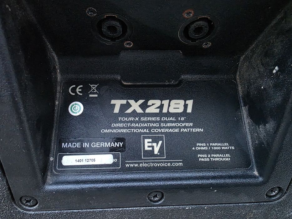EV 18-ки Sub Bass 2×1000 Watts 4 ohm