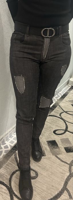 Сиви дамски дънки