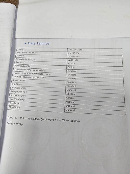 Solar de bronzat vertical și orizontal UWE iBad