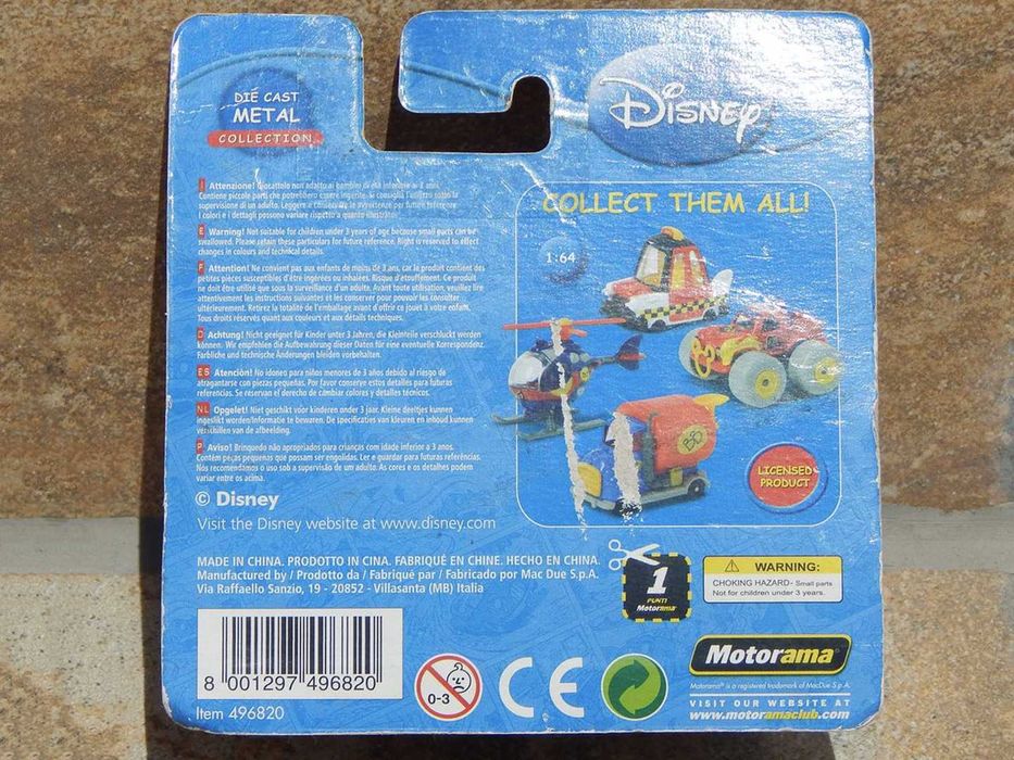 Macheta Beagle Boys Van Uncle Scrooge Enemies Disney Motorama 1:64