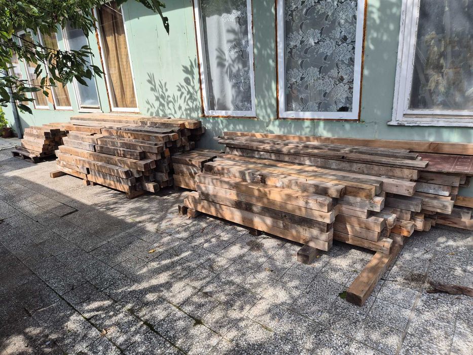 Кофражни греди 8 х 10 см  + 70 бр бетонови блокчета