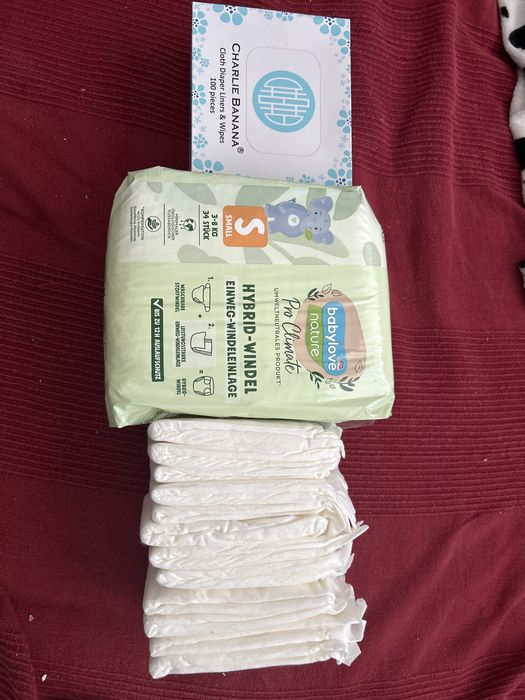 46 inserții pentru scutece lavabile ecologice din Lana și 100 linere