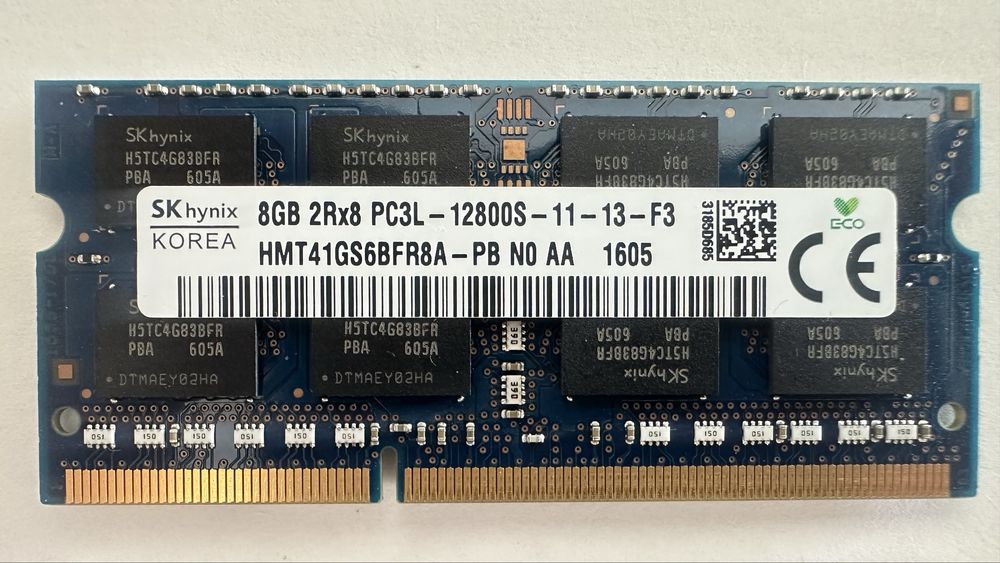Продаю 8 гб оперативку DDR3 для ноутбука