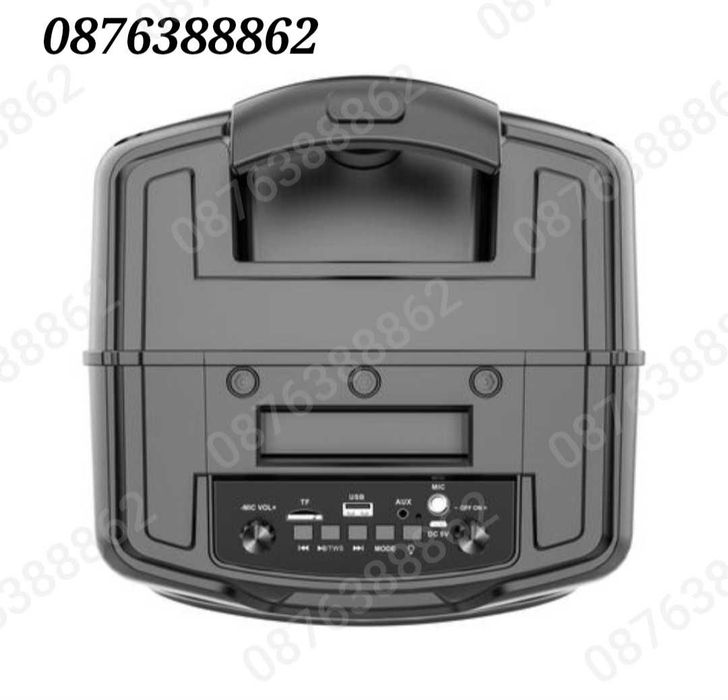 Голяма Караоке Колона Блутут Тонколона 2х8 инча 60см Безжичен Микрофон