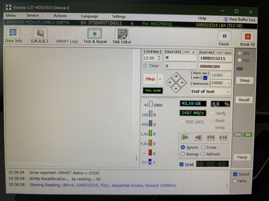 Ssd nvme sansung 512 gb