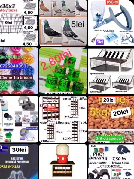 Produse si accesori pentru porumbei