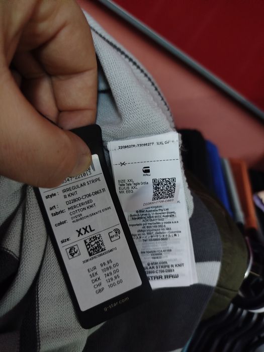 Оригинален тънък пуловер G-Star Raw Irregular XXL блуза фланела суичър