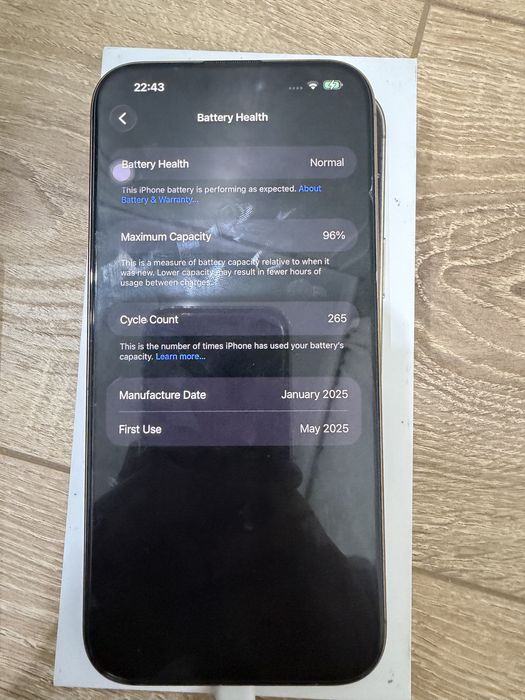 Iphone 16 pro max - 256 gb, 96%, desert titanium