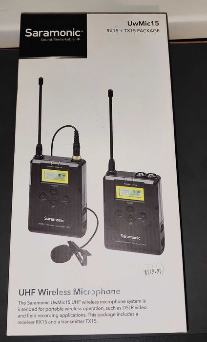 Микрофон Saramonic UwMic15 RX15 + TX15 (приемник и предавател)