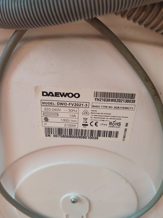 Vând mașină de spălat Daewoo, defectă