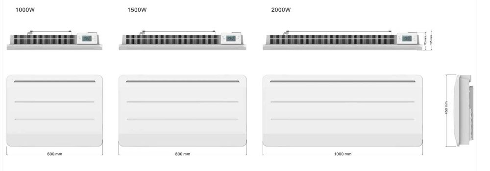 Radiator / Calorifer electric de perete din fonta Kalia Mauna, 2000W