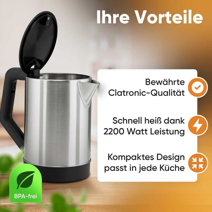 Електрическа кана Clatronic WKS 3692, 1.5L, 2200W