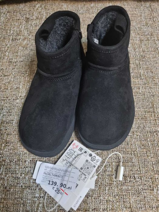 Ghete copii Zara negre, noi, marimea 27
