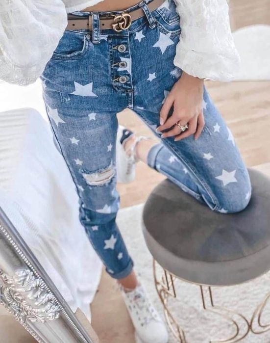 Ефектни дамски дънки " Stars"