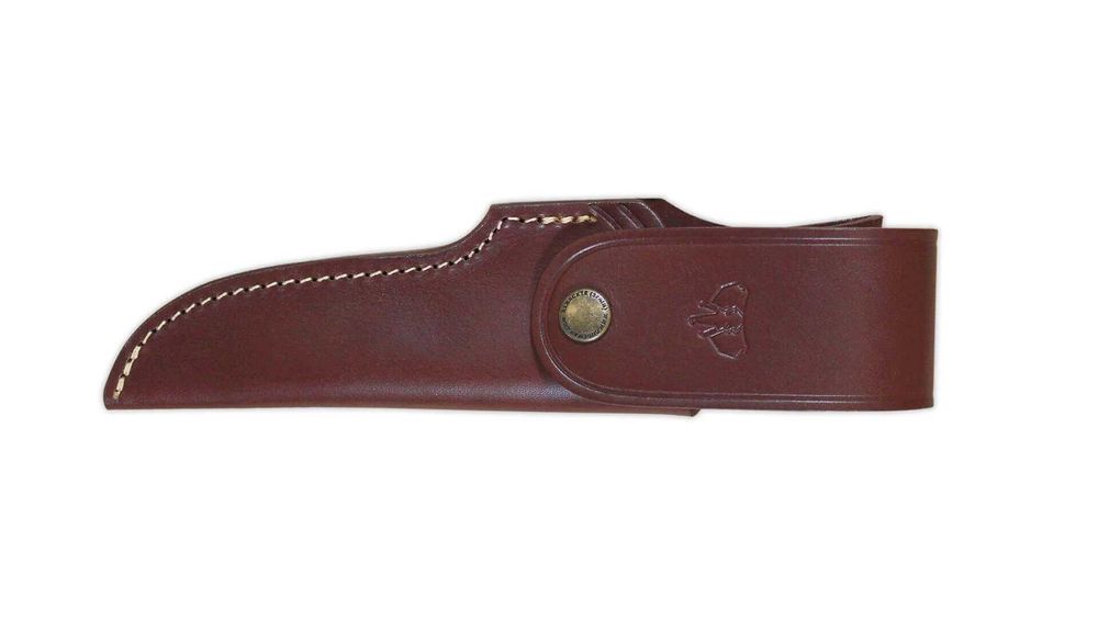 Cutit vanatoare Cudeman Akeley, maner lemn de nuc, lama otel Bohler N690Co, teaca piele