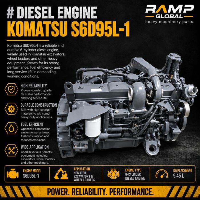 Двигатель Komatsu S6D95L-1