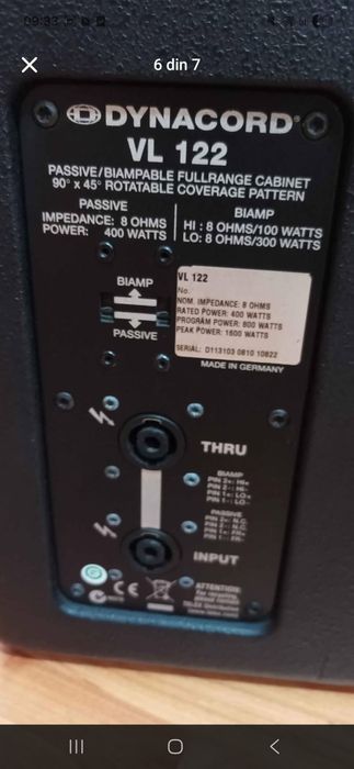 Dynacord VL 122 boxe dynacord originale