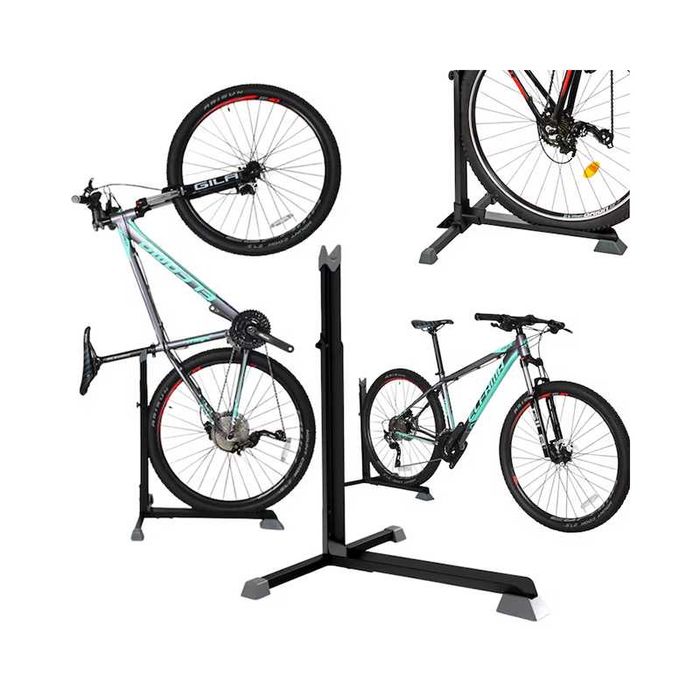 Велосипедна стойка MARTAR, Изложбена, Вертикална, Регулируема, Черна