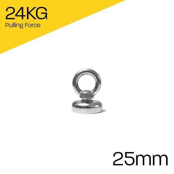 25mm 25кг Магнит за магнитен риболов, с кука (халка) Magnet fishing