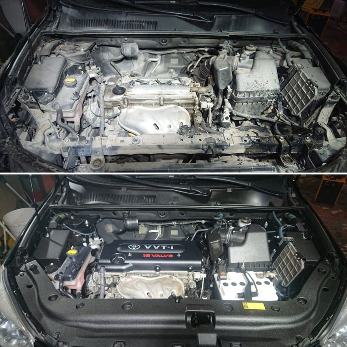 Мойка двигателя паром