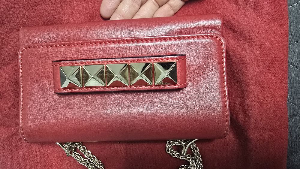 Geanta crossbody Valentino Garavani Vavavooom red,ca noua,piele,sacule