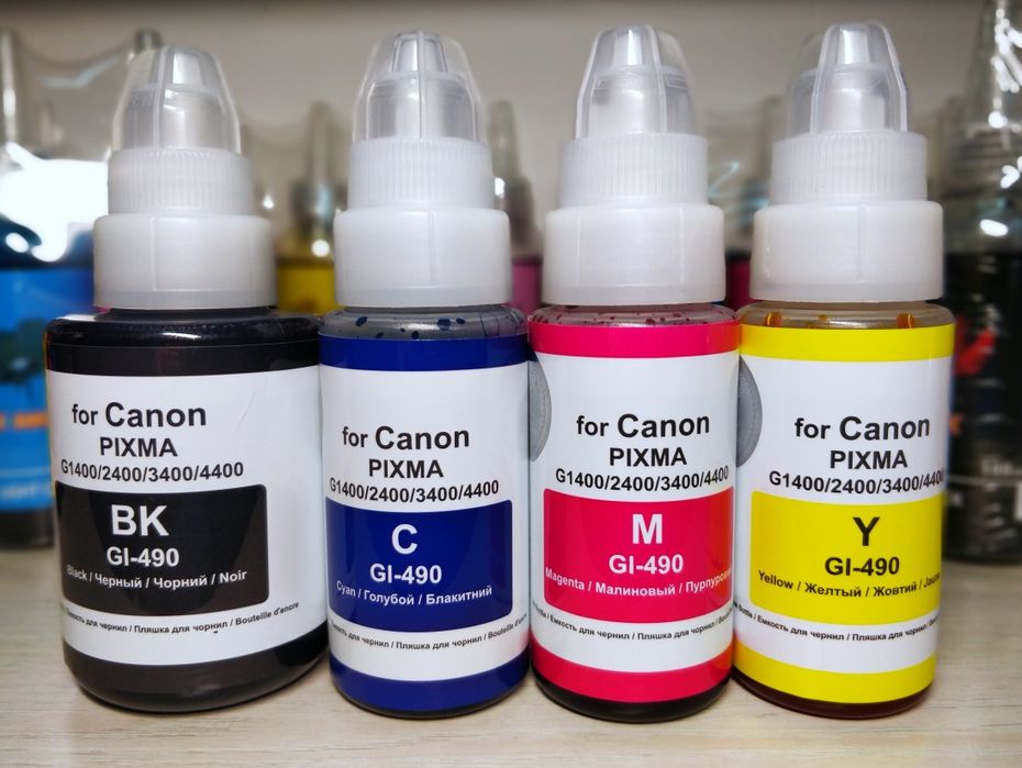 Чернила для принтеров Epson, HP, Canon